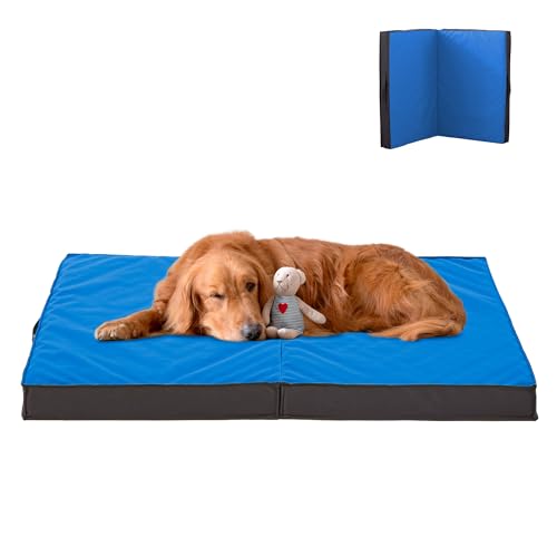 PETABBY Outdoor-Hundebetten für große Hunde, wasserdichtes Hundebett, tragbar mit waschbarem Bezug, faltbar, langlebig, kühlend, orthopädisch, 88.9 cm, jedes Wetter zu verwenden von PETABBY