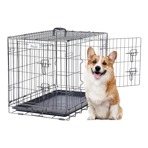 PETAPPY Hundekäfig, Hundebox Metall, 76,2 x 48,2 x 55cm, Hundebox Gitter, Hundegitterbox mit Herausnehmbarer Schale PETAPPY Hundekäfig, Hundebox Metall, 76,2 x 48,2 x 55cm, Hundebox Gitter, Hundegitterbox mit Herausnehmbarer Schale von PETAPPY