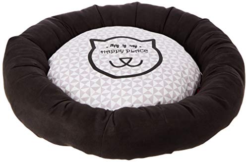 PETBLIS Cozy Katzenbett, rund, 48 cm, Schwarz + Braun, 1 kg von PETBLIS