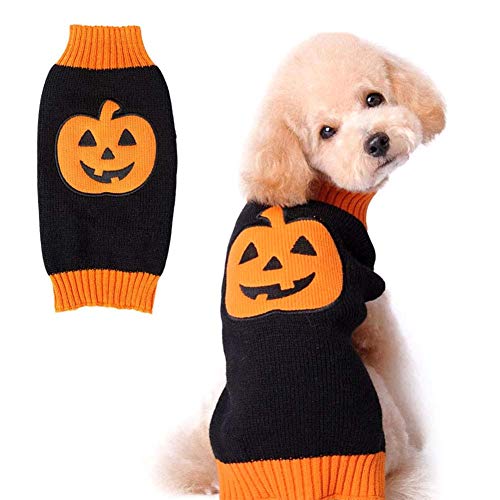 Halloween Kürbis Haustier Hund Pullover Urlaub Party Für Katze Und Puppy Kleider Für Kleine Mittelgroße Hunde von PETCARE