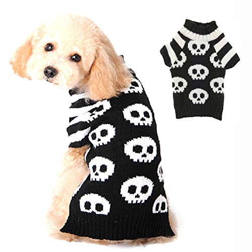 PETCARE Hund Hundepullover Hundepulli Winter Strickpullover Sweater Cardigan Halloween Fasching Kostüme für kleinen großen Hund Katze von PETCARE