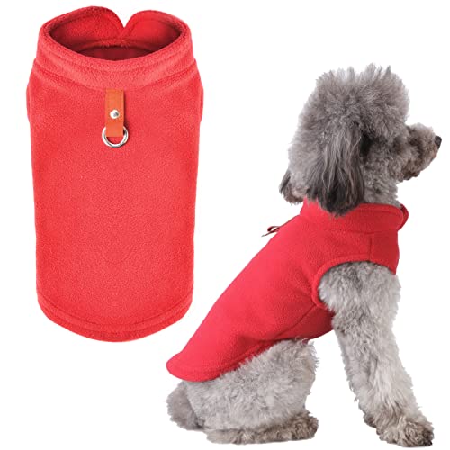 PETCARE Hunde-Fleece-Pullover für kleine Hunde und Katzen (groß, rot) von PETCARE