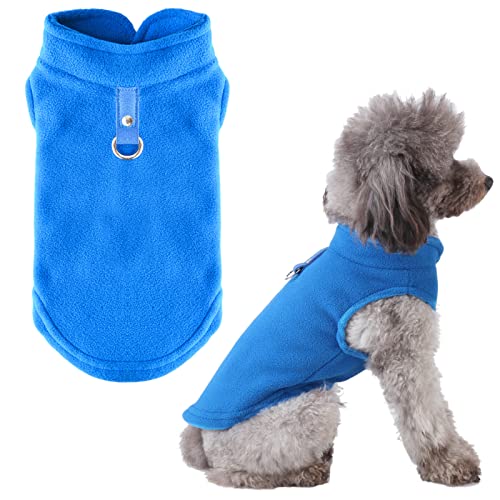 PETCARE Pullover für kleine Hunde, Katzen, Fleece, weiche Hundejacke mit Leine, O-Ring, Winter, warm, Haustierpullover, Mantel, Welpenkleidung für kleine Hunde, Katzen, Chihuahua, Kleidung, Shih von PETCARE