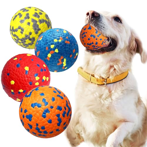 Petcare Hundebälle, unzerstörbares Hundespielzeug für aggressive Kauer, langlebig, robust, Tennisbälle, Spielzeug für mittelgroße und große Hunde, Outdoor-Apportierspielzeug für große Hunde, Kauball von PETCARE