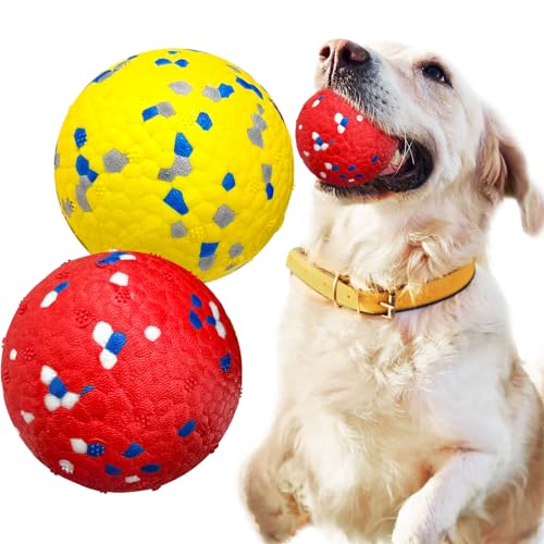 Petcare Hundespielzeugbälle, verbessert, unzerstörbar, Tennisball, aggressives Kauen, Hundespielzeug für mittelgroße und große Hunde, interaktiv, langlebig, federnd, Kaubälle, Wasserspielzeug, von PETCARE