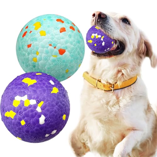 Petcare Hundespielzeugbälle, verbessert, unzerstörbar, Tennisball, aggressives Kauen, Hundespielzeug für mittelgroße und große Hunde, interaktiv, langlebig, federnd, Kaubälle, Wasserspielzeug, von PETCARE