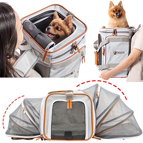 PETCIOUS Von Fluggesellschaften zugelassener Haustier-Rucksack unter dem Sitz, weiche, einzigartige Hunde-Geldbörse, Reisetasche, Rucksäcke für Wandern, Camping, Outdoor, Tragetasche, vorne PETCIOUS Von Fluggesellschaften zugelassener Haustier-Rucksack unter dem Sitz, weiche, einzigartige Hunde-Geldbörse, Reisetasche, Rucksäcke für Wandern, Camping, Outdoor, Tragetasche, vorne von PETCIOUS