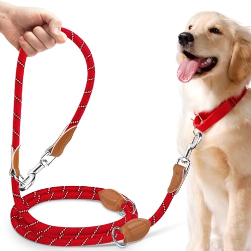 PETCOOZ Hundeleine 3 M Verstellbare Schleppleine für Mittel- & Großhunde(15-60kg), Reflektierende Freihandleine mit 2 Karabiner, Doppelleine aus Robustem Nylon, 200 kg Extreme Kraft PETCOOZ Hundeleine 3 M Verstellbare Schleppleine für Mittel- & Großhunde(15-60kg), Reflektierende Freihandleine mit 2 Karabiner, Doppelleine aus Robustem Nylon, 200 kg Extreme Kraft von PETCOOZ