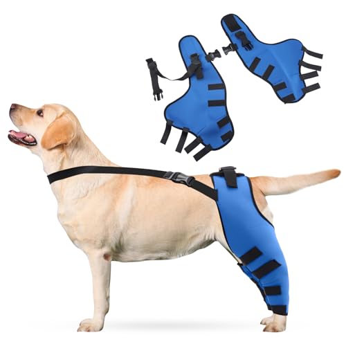 PETCUTE 2 Stück Hunde-Kniebandage für Zerrissene ACL,Kniestütze für Hunde,Beinstütze bei Bandverletzungen,Verstellbare Kniepolster für Haustiere Starke Stabilität Schutz der Hinterbeine für Hunde PETCUTE 2 Stück Hunde-Kniebandage für Zerrissene ACL,Kniestütze für Hunde,Beinstütze bei Bandverletzungen,Verstellbare Kniepolster für Haustiere Starke Stabilität Schutz der Hinterbeine für Hunde von PETCUTE
