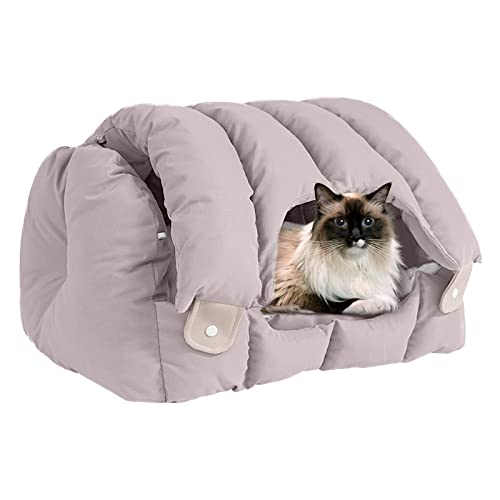 PETCUTE 2-in-1 Katzenhöhle Katzenbett mit Weichem Abnehmbarem Innenkissen,Weiches und Warmes Katzenhaus für Indoor-Katzen,Waschbar und Selbstwärmend,Haustierbett für Kleine Katzen und Hunde PETCUTE 2-in-1 Katzenhöhle Katzenbett mit Weichem Abnehmbarem Innenkissen,Weiches und Warmes Katzenhaus für Indoor-Katzen,Waschbar und Selbstwärmend,Haustierbett für Kleine Katzen und Hunde von PETCUTE