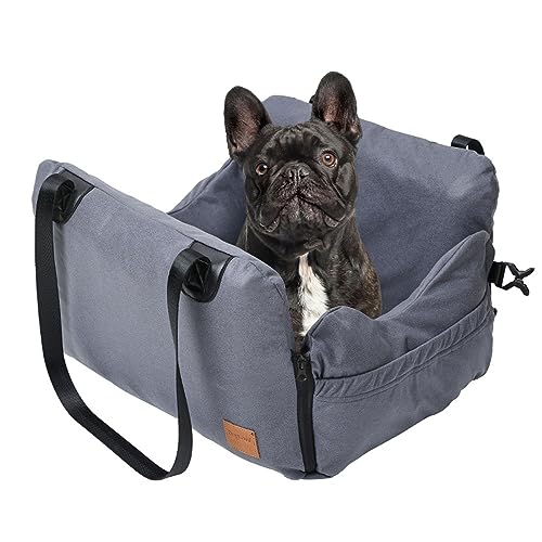 PETCUTE 3-in-1 Hund Autositz,Waschbare Hundesitz kleine und mittlere Hunde mit Clip-on-Sicherheitsleine und Lagerung Tasche,Wasserdichter Haustier Sicherheit Autositz mit abnehmbarem Kissen von PETCUTE