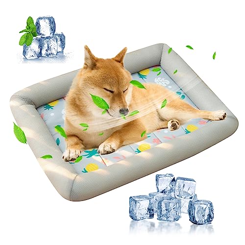 PETCUTE Atmungsaktiv Kühlmatte für Hunde Katzen,Selbstkühlend Hundebett Kleine Hunde,Kühlkissen für Hunde,Waschbar Haustier Kühlmatte mit Rutschfester Unterseite,Passend für Sommer PETCUTE Atmungsaktiv Kühlmatte für Hunde Katzen,Selbstkühlend Hundebett Kleine Hunde,Kühlkissen für Hunde,Waschbar Haustier Kühlmatte mit Rutschfester Unterseite,Passend für Sommer von PETCUTE