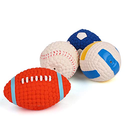 PETCUTE Ball für Hunde Hundespielzeug Ball vollgummiball für Hunde Ball Spielzeug für Hunde Welpen Hundespielzeug Tennisball mit Quietscher von PETCUTE