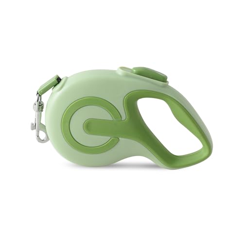 PETCUTE Einziehbare Hundeleine,Hundeleine Ausziehbar mit Anti-Rutsch Griff,Reflektierendes Starkes Nylonband,Flexible Rollleine für Kleine,Mittlere und Große Hunde,Einhandbremse,Pause,Verriegelun von PETCUTE