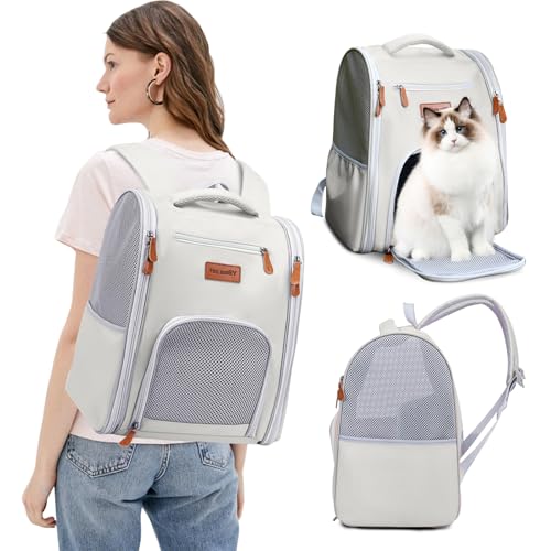 PETCUTE Erweiterbar Katzenrucksack Hunderucksack für Katzen und Kleine Hunde, Atmungsaktives Design, Faltbare Haustier Rucksack mit Innerer Sicherheitsleine PETCUTE Erweiterbar Katzenrucksack Hunderucksack für Katzen und Kleine Hunde, Atmungsaktives Design, Faltbare Haustier Rucksack mit Innerer Sicherheitsleine von PETCUTE