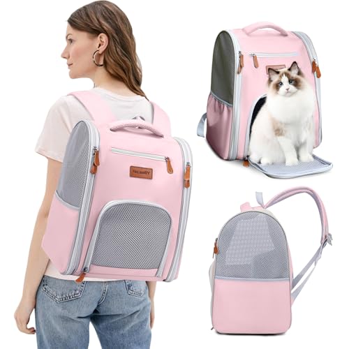 PETCUTE Erweiterbar Katzenrucksack Hunderucksack für Katzen und Kleine Hunde, Atmungsaktives Design, Faltbare Haustier Rucksack mit Innerer Sicherheitsleine PETCUTE Erweiterbar Katzenrucksack Hunderucksack für Katzen und Kleine Hunde, Atmungsaktives Design, Faltbare Haustier Rucksack mit Innerer Sicherheitsleine von PETCUTE