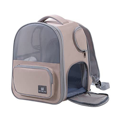 PETCUTE Erweiterbar Katzenrucksack Hunderucksack für Katzen und Kleine Hunde, Faltbare Haustier Rucksack mit Innerer Sicherheitsleine und Herausnehmbarer Matt,für Reisen,Wandern & Draussen von PETCUTE