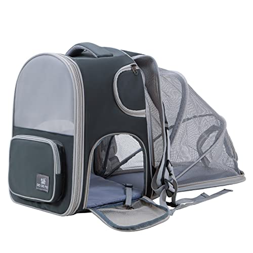PETCUTE Erweiterbar Katzenrucksack Hunderucksack für Katzen und Kleine Hunde, Faltbare Haustier Rucksack mit Innerer Sicherheitsleine und Herausnehmbarer Matt,für Reisen,Wandern & Draussen PETCUTE Erweiterbar Katzenrucksack Hunderucksack für Katzen und Kleine Hunde, Faltbare Haustier Rucksack mit Innerer Sicherheitsleine und Herausnehmbarer Matt,für Reisen,Wandern & Draussen von PETCUTE