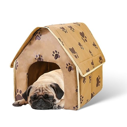 PETCUTE Faltbares Katzenhaus für Katzen und Kleine Hunde,Warme Katzenhöhle Haustierhaus mit Abnehmbarer Matte,Katzenpfote,Katzenbetten,Haustierbett Katzenzelt Für Streuner Haustiere,Braun PETCUTE Faltbares Katzenhaus für Katzen und Kleine Hunde,Warme Katzenhöhle Haustierhaus mit Abnehmbarer Matte,Katzenpfote,Katzenbetten,Haustierbett Katzenzelt Für Streuner Haustiere,Braun von PETCUTE