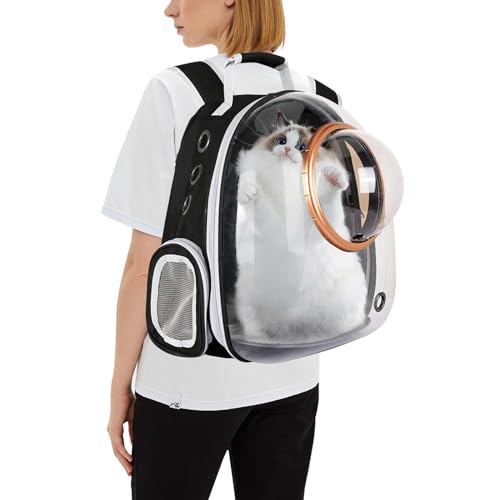PETCUTE Haustier Rucksack Raumkapsel,Atmungsaktive Wärme Proof,Katzen Rucksack Träger mit Sicherheitsleine,wasserdichte,Katzenrucksack für Kleine Mittelgroße Hunde Katzen Welpen,für Reisen,Schwarz PETCUTE Haustier Rucksack Raumkapsel,Atmungsaktive Wärme Proof,Katzen Rucksack Träger mit Sicherheitsleine,wasserdichte,Katzenrucksack für Kleine Mittelgroße Hunde Katzen Welpen,für Reisen,Schwarz von PETCUTE