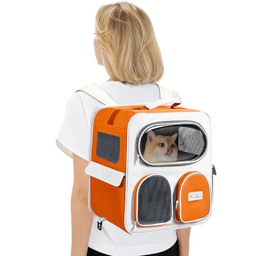 PETCUTE Haustier Rucksack für Katzen und Hunde,Foldable Haustiertrage-Rucksack mit Abnehmbarem Trolley,Multifunktionaler,Atmungsaktive Katzen Transport Rucksack mit Taschen,Für Reisen,Camping PETCUTE Haustier Rucksack für Katzen und Hunde,Foldable Haustiertrage-Rucksack mit Abnehmbarem Trolley,Multifunktionaler,Atmungsaktive Katzen Transport Rucksack mit Taschen,Für Reisen,Camping von PETCUTE