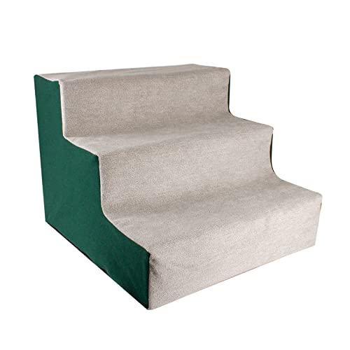 PETCUTE Haustiertreppe für Hunde und Katzen mit 3 Stufen, Tragbar Hundetreppe für Hunde und Katzen für hohe Betten, Haustierbett Leiter, waschbar,Hundetreppe 4 Stufen mit Abnehmbarer Bezug Grün PETCUTE Haustiertreppe für Hunde und Katzen mit 3 Stufen, Tragbar Hundetreppe für Hunde und Katzen für hohe Betten, Haustierbett Leiter, waschbar,Hundetreppe 4 Stufen mit Abnehmbarer Bezug Grün von PETCUTE