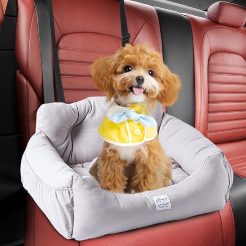 PETCUTE Hund Autositz,Autositz für Hunde,Waschbar Haustier-Autositz mit Aufbewahrungstasche,Clip-on-Sicherheitsleine, Bequem und rutschfest Sitzerhöhung für Hunde,Geeignet für alle Arten von Auto PETCUTE Hund Autositz,Autositz für Hunde,Waschbar Haustier-Autositz mit Aufbewahrungstasche,Clip-on-Sicherheitsleine, Bequem und rutschfest Sitzerhöhung für Hunde,Geeignet für alle Arten von Auto von PETCUTE