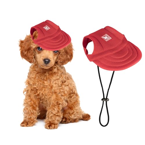 PETCUTE Hunde Baseballmütze,Verstellbar Atmungsaktiv Haustier Sonnenhut mit Ohrlöchern,Sonnenschutz Hut Hundecap mit Verstellbarem Kinnriemen,für Kleine, mittlere und große Hunde und Katzen,Outdoor PETCUTE Hunde Baseballmütze,Verstellbar Atmungsaktiv Haustier Sonnenhut mit Ohrlöchern,Sonnenschutz Hut Hundecap mit Verstellbarem Kinnriemen,für Kleine, mittlere und große Hunde und Katzen,Outdoor von PETCUTE
