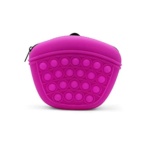 PETCUTE Hunde Futterbeutel für Hundetraining mit Clip,Tragbare Silikon Hundeleckerlibeutel für Hundetraining,Großes Fassungsvermöge Leckerlibeutel fur Hund mit Einzigartiges Blasen-Design,Rosenrot PETCUTE Hunde Futterbeutel für Hundetraining mit Clip,Tragbare Silikon Hundeleckerlibeutel für Hundetraining,Großes Fassungsvermöge Leckerlibeutel fur Hund mit Einzigartiges Blasen-Design,Rosenrot von PETCUTE