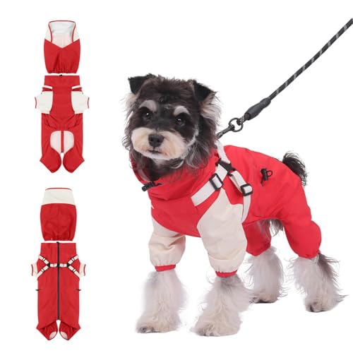 PETCUTE Hunde Regenmantel,Wasserdichter Hunde-Regenjacke mit Integriertem Geschirr,Abnehmbare Kapuze,Leicht, Doppellagig,4-Beine Haustier Poncho für kleine Mittelgroße und große Hund und Welpen,2XL PETCUTE Hunde Regenmantel,Wasserdichter Hunde-Regenjacke mit Integriertem Geschirr,Abnehmbare Kapuze,Leicht, Doppellagig,4-Beine Haustier Poncho für kleine Mittelgroße und große Hund und Welpen,2XL von PETCUTE