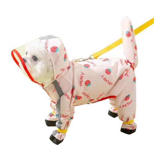 PETCUTE Hunde Regenmantel,wasserdichte Hunde-Regenjacke mit Kapuze,Verstellbare Vierbeiner Hunderegenmantel mit Leinenlöchern, Reflektierender Riemen,für kleine, mittelgroße Hunde PETCUTE Hunde Regenmantel,wasserdichte Hunde-Regenjacke mit Kapuze,Verstellbare Vierbeiner Hunderegenmantel mit Leinenlöchern, Reflektierender Riemen,für kleine, mittelgroße Hunde von PETCUTE