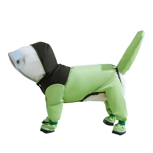 PETCUTE Hunde Regenmantel,wasserdichte Hunde-Regenjacke mit Kapuze,Verstellbare Vierbeiner Hunderegenmantel mit Leinenlöchern, Reflektierender Riemen,für kleine, mittelgroße Hunde PETCUTE Hunde Regenmantel,wasserdichte Hunde-Regenjacke mit Kapuze,Verstellbare Vierbeiner Hunderegenmantel mit Leinenlöchern, Reflektierender Riemen,für kleine, mittelgroße Hunde von PETCUTE