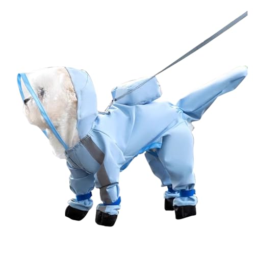 PETCUTE Hunde Regenmantel,wasserdichte Hunde-Regenjacke mit Kapuze,Verstellbare Vierbeiner Hunderegenmantel mit Leinenlöchern, Reflektierender Riemen,für kleine, mittelgroße Hunde PETCUTE Hunde Regenmantel,wasserdichte Hunde-Regenjacke mit Kapuze,Verstellbare Vierbeiner Hunderegenmantel mit Leinenlöchern, Reflektierender Riemen,für kleine, mittelgroße Hunde von PETCUTE