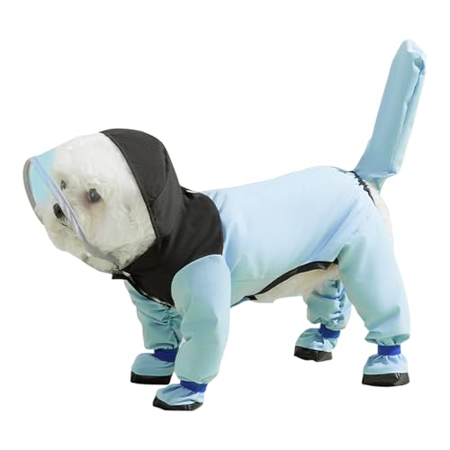 PETCUTE Hunde Regenmantel,wasserdichte Hunde-Regenjacke mit Kapuze,Verstellbare Vierbeiner Hunderegenmantel mit Leinenlöchern, Reflektierender Riemen,für kleine, mittelgroße Hunde PETCUTE Hunde Regenmantel,wasserdichte Hunde-Regenjacke mit Kapuze,Verstellbare Vierbeiner Hunderegenmantel mit Leinenlöchern, Reflektierender Riemen,für kleine, mittelgroße Hunde von PETCUTE