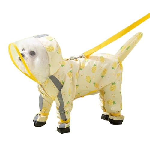 PETCUTE Hunde Regenmantel,wasserdichte Hunde-Regenjacke mit Kapuze,Verstellbare Vierbeiner Hunderegenmantel mit Leinenlöchern, Reflektierender Riemen,für kleine, mittelgroße Hunde PETCUTE Hunde Regenmantel,wasserdichte Hunde-Regenjacke mit Kapuze,Verstellbare Vierbeiner Hunderegenmantel mit Leinenlöchern, Reflektierender Riemen,für kleine, mittelgroße Hunde von PETCUTE