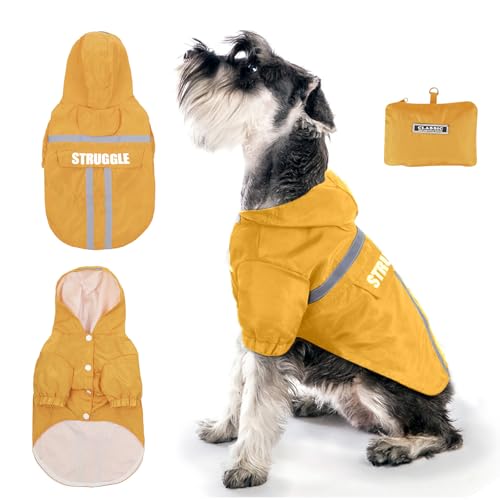 PETCUTE Hunde Regenmantel Regenjacke Hund mit Bauchschutz Dackel Regenmantel füR Kleine GroßE Hunde Leichter Verstaubarer Kapuzen Hunde Regenmantel Poncho Wasserdicht Atmungsaktive PETCUTE Hunde Regenmantel Regenjacke Hund mit Bauchschutz Dackel Regenmantel füR Kleine GroßE Hunde Leichter Verstaubarer Kapuzen Hunde Regenmantel Poncho Wasserdicht Atmungsaktive von PETCUTE