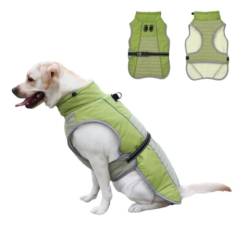 PETCUTE Hunde Wintermantel, Wasserdichter Hundemantel mit Reflektorstreifen,Einstellbar Hundejacke mit Leine Loch,Winddicht Hundebekleidung Outfit Hundemantel für Mittelittelgroße Hunde PETCUTE Hunde Wintermantel, Wasserdichter Hundemantel mit Reflektorstreifen,Einstellbar Hundejacke mit Leine Loch,Winddicht Hundebekleidung Outfit Hundemantel für Mittelittelgroße Hunde von PETCUTE