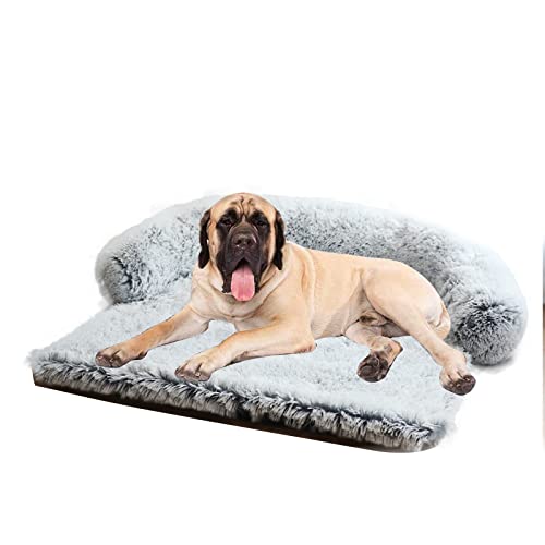 PETCUTE Hundebett Couch für Sofaschutz,Flauschige Hundedecke mit Abnehmbarem Bezug,Hundekissen,Plüsch Hundematte,mit rutschfeste Unterseite,Waschbar Hundesofa Kofferraumschutz von PETCUTE