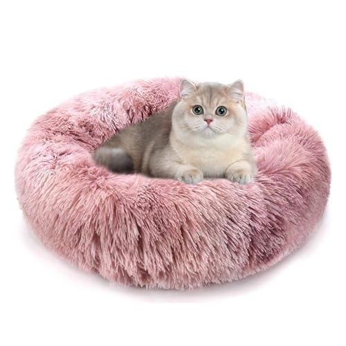 PETCUTE Hundebett Katzenbett Flauschige Marshmallow Katzen Bett Waschbar Runde Katzenkörbchen Weiches Hundekissen von PETCUTE