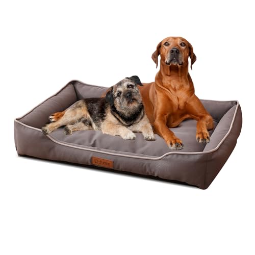 PETCUTE Hundebett Kleine und Mittlgroße Hunde,Wasserdicht Hundekissen Hundekörbchen mit Rutschfester Unterseite,Hundekorb mit Erhöhten Ränder,Haustierbett Waschbar für Hunde und Katzen von PETCUTE