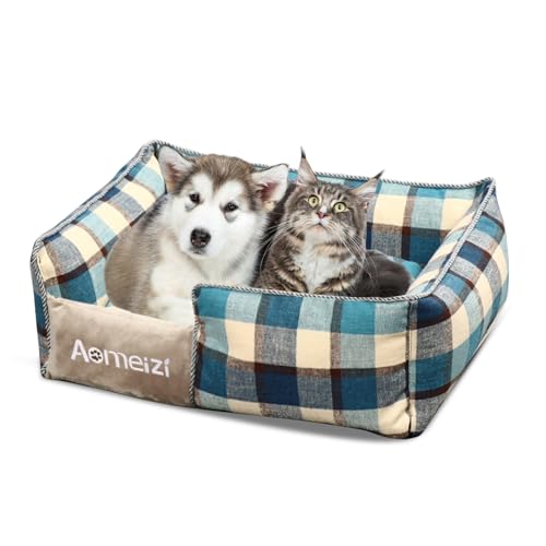 PETCUTE Hundebett Mittelgroße Grosse Hunde,Orthopädisches Hundekorb mit Abnehmbarem Waschbarem Bezug,Waschbar Hundebetten Hundekörbchen mit Rutschfestem Boden,Weich Hundesofa,Blau,XL von PETCUTE