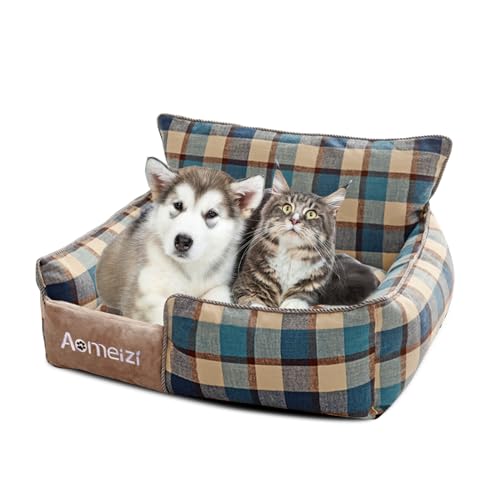 PETCUTE Hundebett Mittelgroße Grosse Hunde,Orthopädisches Hundekorb mit Abnehmbarem Waschbarem Bezug,Waschbar Hundebetten Hundekörbchen mit Rutschfestem Boden,Weich Hundesofa,Blau,XL von PETCUTE