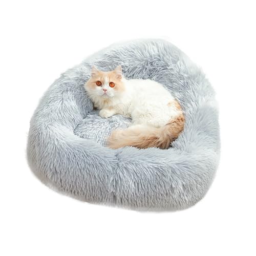 PETCUTE Hundebett Waschbar,Flauschiges Plüsch Katzenbett für Katzen und kleine Hunde, Dreiecke Beruhigendes Hundekissen mit Rutschfestem Boden, Weiches Hundekissen Kleine Hunde, Katzenkorb PETCUTE Hundebett Waschbar,Flauschiges Plüsch Katzenbett für Katzen und kleine Hunde, Dreiecke Beruhigendes Hundekissen mit Rutschfestem Boden, Weiches Hundekissen Kleine Hunde, Katzenkorb von PETCUTE