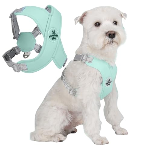 PETCUTE Hundegeschirr Grosse Hunde,No-Pull Hundegeschirr,Atmungsaktiv Brustgeschirr für Kleine Mittlere Große Hunde,verstellbare Reflektierend Hunde Brustgeschirr mit 2 Schnallen,D-Ring von PETCUTE