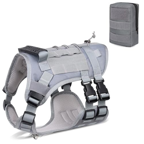 PETCUTE Hundegeschirr Mittelgroße Hunde,Geschirr Hund Anti Zug,Robust,Verstellbar Atmungsaktiv Brustgeschirr für Große/Mittlere Hunde mit Sichere Einfachem Steuergriff,Hundeweste mit 2 D-Rings von PETCUTE