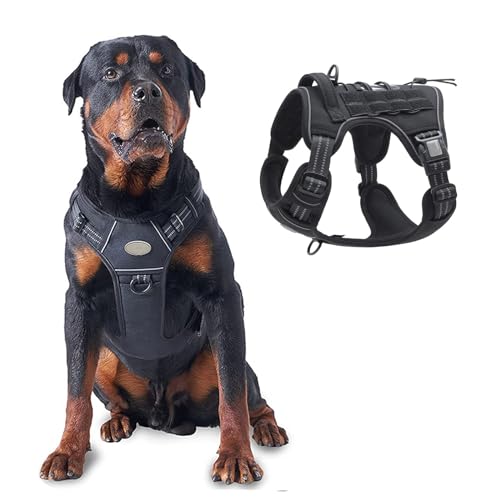 PETCUTE Hundegeschirr für Große Hunde, Anti Zug No Pull Hundegeschirr,Reflektierend Atmungsaktiv Brustgeschirr für kleine Hunde mit Gepolstert Griff,Hunde Sicherheitsgeschirr mit D-Ring PETCUTE Hundegeschirr für Große Hunde, Anti Zug No Pull Hundegeschirr,Reflektierend Atmungsaktiv Brustgeschirr für kleine Hunde mit Gepolstert Griff,Hunde Sicherheitsgeschirr mit D-Ring von PETCUTE