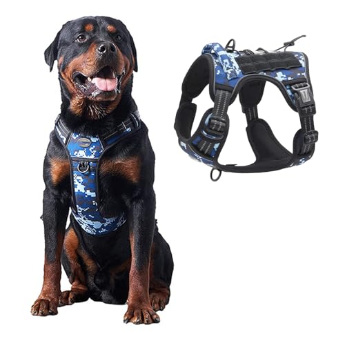 PETCUTE Hundegeschirr für Große Hunde, Anti Zug No Pull Hundegeschirr,Reflektierend Atmungsaktiv Brustgeschirr für kleine Hunde mit Gepolstert Griff,Hunde Sicherheitsgeschirr mit D-Ring PETCUTE Hundegeschirr für Große Hunde, Anti Zug No Pull Hundegeschirr,Reflektierend Atmungsaktiv Brustgeschirr für kleine Hunde mit Gepolstert Griff,Hunde Sicherheitsgeschirr mit D-Ring von PETCUTE