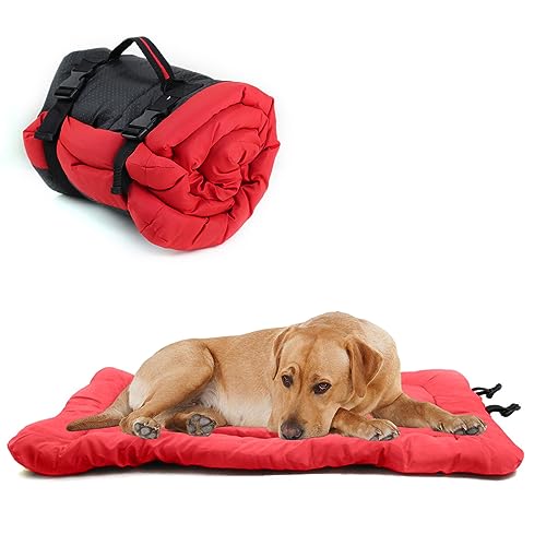 PETCUTE Hundekissen große Hunde,Waschbar Faltbar Hundebett Mittelgroße Hunde,Wasserdicht,Anti-Angst Hundematte Hundematratze mit Rutschfester Unterseite,für den Außeneinsatz PETCUTE Hundekissen große Hunde,Waschbar Faltbar Hundebett Mittelgroße Hunde,Wasserdicht,Anti-Angst Hundematte Hundematratze mit Rutschfester Unterseite,für den Außeneinsatz von PETCUTE