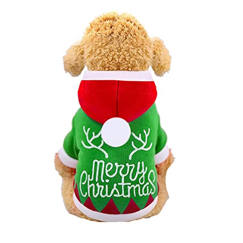 PETCUTE Hundekostüme Weihnachten,Elchkostüm für Hunde und Katzen,Hundemantel,Pet Hoodies warme Wintermantel für Kleine Mittlere Große Hunde,Geschenk für Hund Katze, Weihnachten Hundebekleidung von PETCUTE