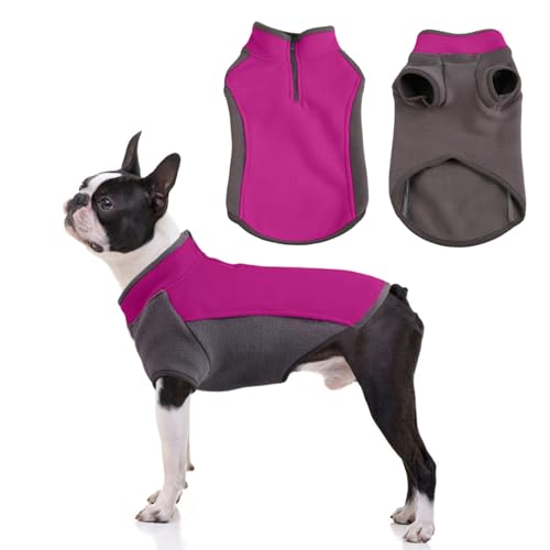 PETCUTE Hundemantel Kleine Hunde,Hundepullover Fleece Weste Warm Hundejacke für Kleine und mittlere Hunde,Waschbar Haustier Winterkleidung mit Reißverschluss-Design für den Innen und Außenbereich von PETCUTE